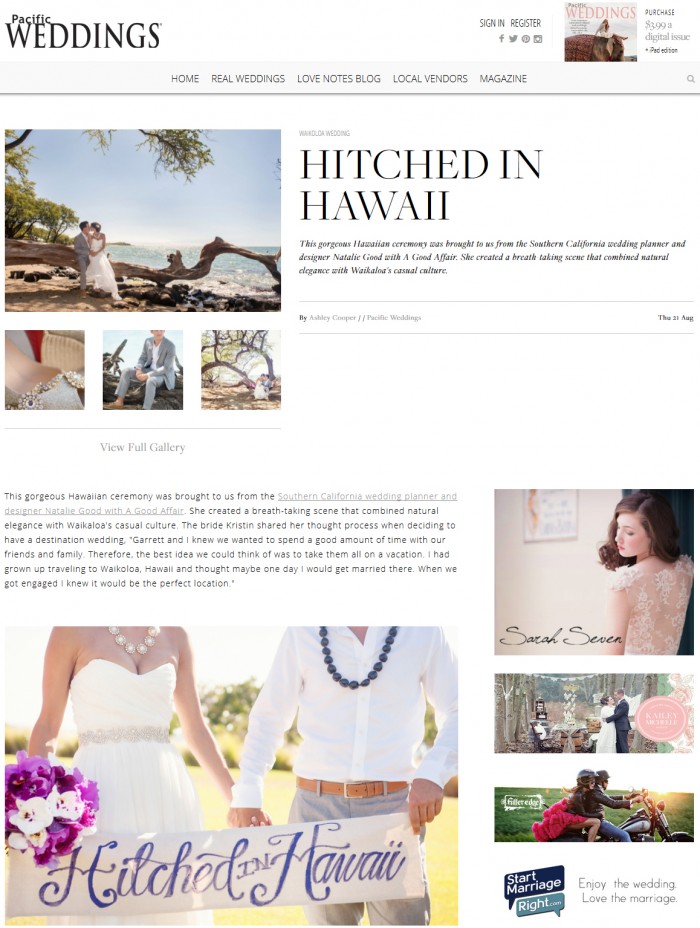 Pacific Wedding, Hitched in Hawaii, Destination Hawaii Wedding, KLK Photography