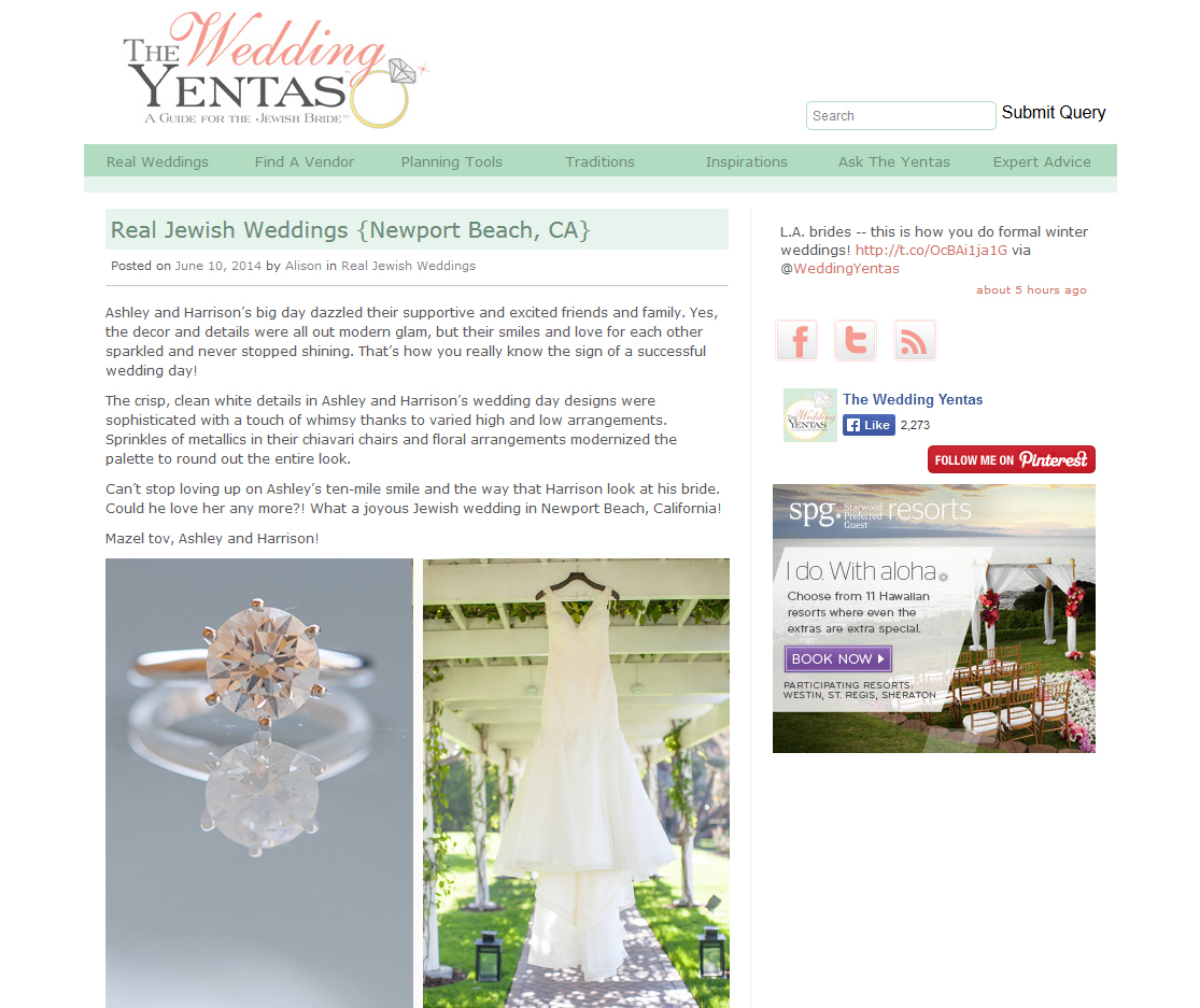 Wedding Yentas, Jewish Wedding Planner, Temple Bat Yahm, A Good Affair Wedding & Event Production